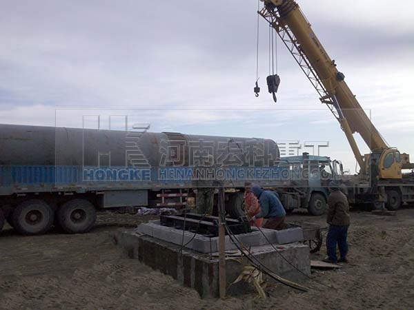 黑龍江呼蘭縣頁巖陶粒回轉(zhuǎn)窯生產(chǎn)線安裝現(xiàn)場(chǎng)